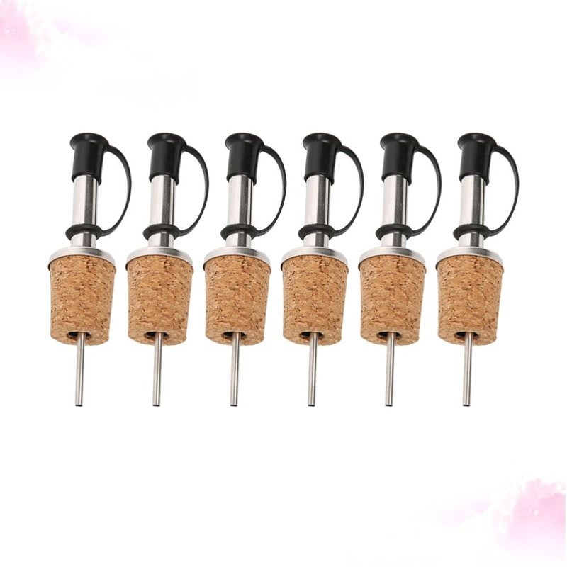 Bitters Bottle Set - Stainless Steel Wine Pourer, Cork Design,
