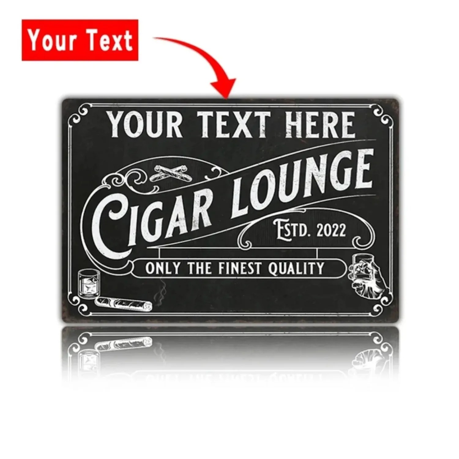 CIFbuy Customizable Cigar Alum - Home Bar Lounge recension och pris